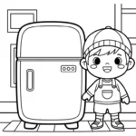 coloriage Réfrigérateur updated à imprimer gratuitement