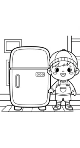 coloriage Réfrigérateur updated à imprimer gratuitement