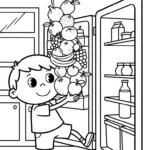 coloriage Réfrigérateur updated gratuit à imprimer