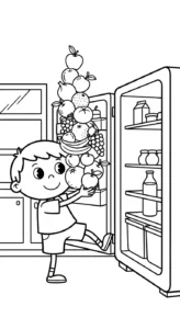 coloriage Réfrigérateur updated gratuit à imprimer