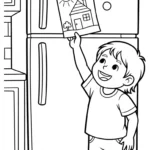 coloriage Réfrigérateur updated à imprimer pdf gratuit