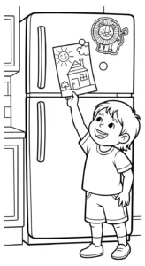 coloriage Réfrigérateur updated à imprimer pdf gratuit