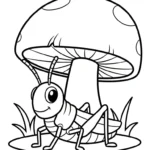 coloriage Sauterelle gratuit pour enfants