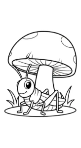 coloriage Sauterelle gratuit pour enfants