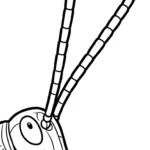 coloriage Sauterelle et découpage à imprimer