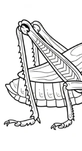 coloriage Sauterelle à imprimer pdf gratuit