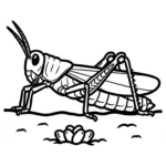 coloriage Sauterelle et decoupage a imprimer gratuit