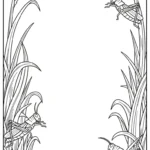 coloriage Sauterelle et decoupage