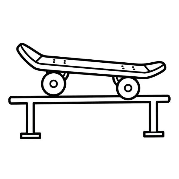 Tranh tô màu Skateboard