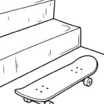 coloriage Skateboard de pour enfants