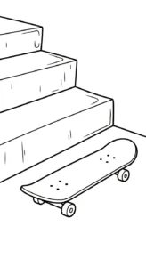 coloriage Skateboard de pour enfants