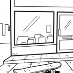 coloriage Skateboard à imprimer gratuitement pdf