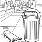 coloriage Skateboard a imprimer gratuit