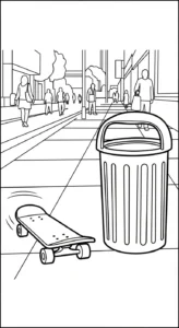 coloriage Skateboard a imprimer gratuit