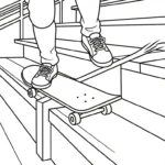 coloriage Skateboard à imprimer