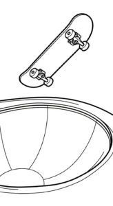 coloriage Skateboard pour enfant de 3 ans