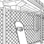 coloriage Skateboard pour primaire