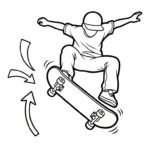 coloriage Skateboard à imprimer pour enfant de 12 ans