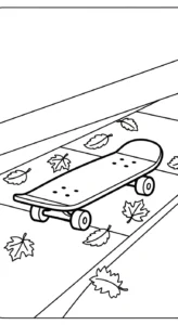 coloriage Skateboard pour enfant de 7 ans