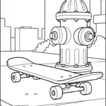 coloriage Skateboard pour enfants a imprimer