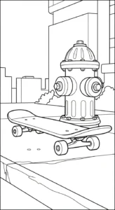 coloriage Skateboard pour enfants a imprimer