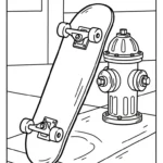 coloriage Skateboard pour enfant de 2 ans