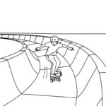 coloriage Skateboard de pour enfants
