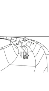 coloriage Skateboard de pour enfants