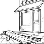 coloriage Skateboard pour enfant gratuit