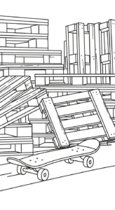 coloriage Skateboard pour enfants a imprimer
