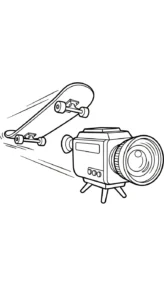 imprimer coloriage Skateboard pour enfant
