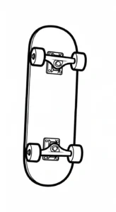 coloriage Skateboard a telecharger