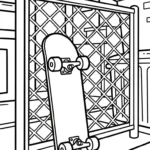 coloriage Skateboard pour enfant de 2 ans