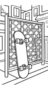 coloriage Skateboard pour enfant de 2 ans
