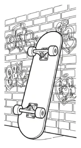 coloriage Skateboard a imprimer