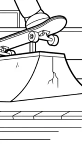 coloriage Skateboard pour enfants à imprimer