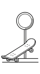 coloriage Skateboard en ligne
