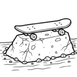 coloriage Skateboard pour enfant de 2 ans
