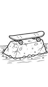 coloriage Skateboard pour enfant de 2 ans