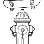 image pour coloriage Skateboard enfant