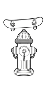 image pour coloriage Skateboard enfant