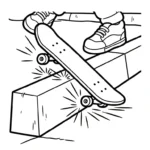 coloriage Skateboard pour enfant de 10 ans