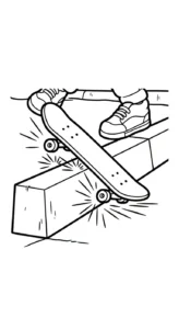 coloriage Skateboard pour enfant de 10 ans