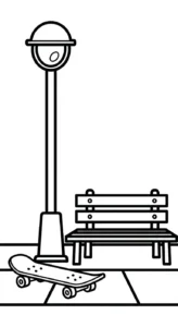 coloriage Skateboard a imprimer gratuit