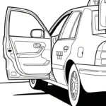 coloriage Taxi a colorier en ligne