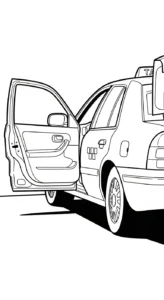 coloriage Taxi a colorier en ligne