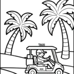 coloriage Taxi a colorier en ligne gratuitement