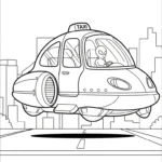 coloriage Taxi a dessiner et imprimer
