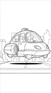 coloriage Taxi a dessiner et imprimer