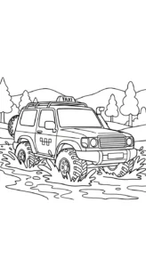 coloriage Taxi gratuit a imprimer
